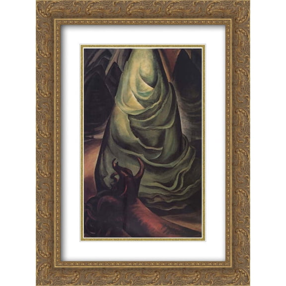 Emily Carr 2x Matted 18x24 Gold Ornate Framed Art Print 'A Young tree'