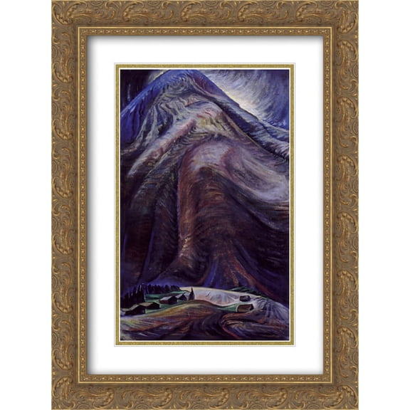 Emily Carr 2x Matted 18x24 Gold Ornate Framed Art Print 'The Mountain'