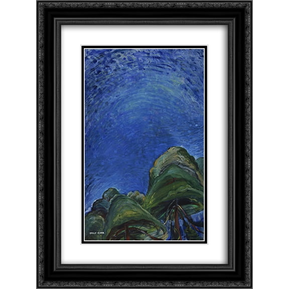 Emily Carr 2x Matted 20x24 Black Ornate Framed Art Print 'Above the Trees'