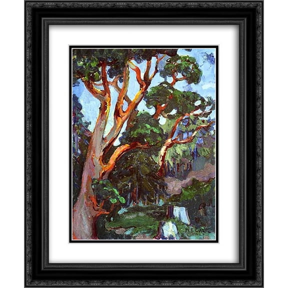 Emily Carr 2x Matted 20x24 Black Ornate Framed Art Print 'Arbutus Tree'