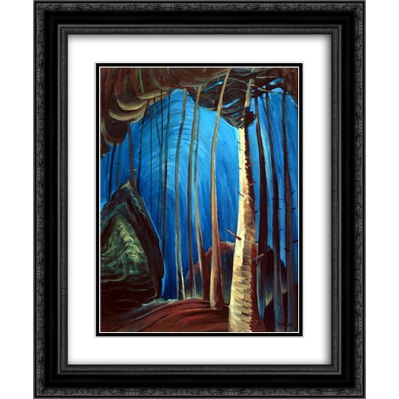 Emily Carr 2x Matted 20x24 Black Ornate Framed Art Print 'Blue Sky'