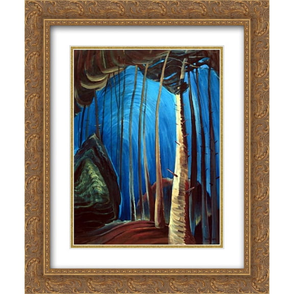 Emily Carr 2x Matted 20x24 Gold Ornate Framed Art Print 'Blue Sky'