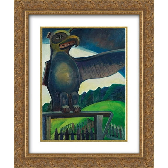 Emily Carr 2x Matted 20x24 Gold Ornate Framed Art Print 'Thunder Bird, Campbell River'