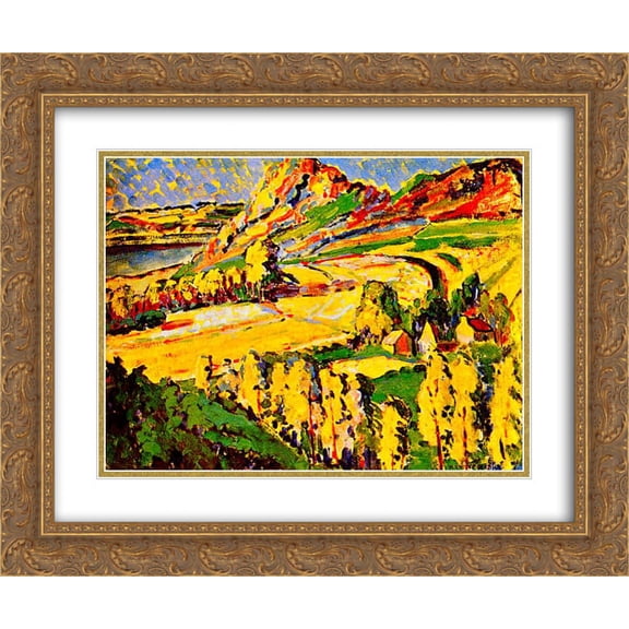 Emily Carr 2x Matted 24x20 Gold Ornate Framed Art Print 'Autumn in France'