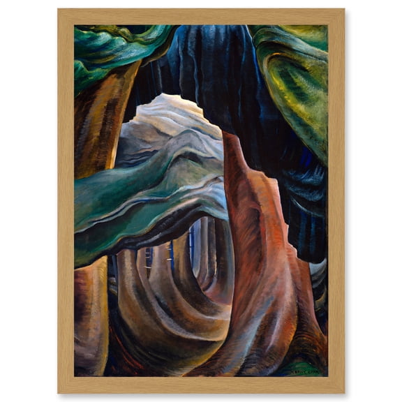 Emily Carr Forest British Columbia Painting Artwork Framed Wall Art Print A4