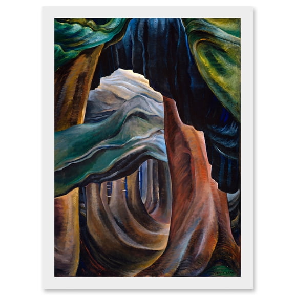 Emily Carr Forest British Columbia Painting Artwork Framed Wall Art Print A4