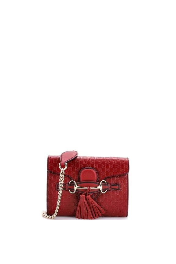 Emily Chain Flap Bag Microguccissima Leather Mini By Rebag