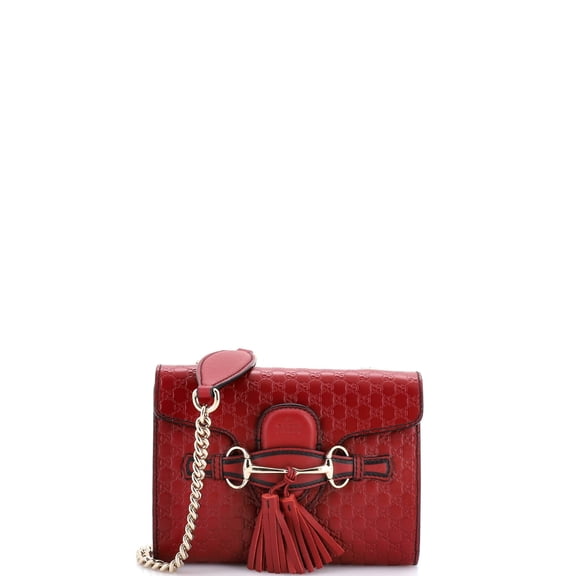 Emily Chain Flap Bag Microguccissima Leather Mini By Rebag
