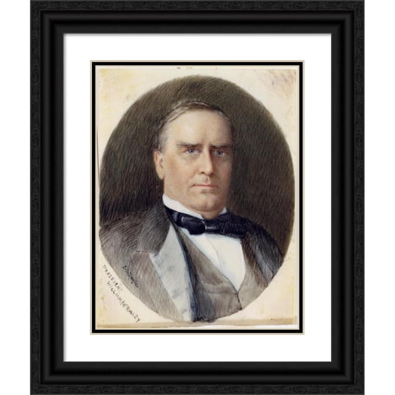 Emily Drayton Taylor 15x18 Black Ornate Wood Framed Double Matted Museum Art Print Titled - William Mckinley