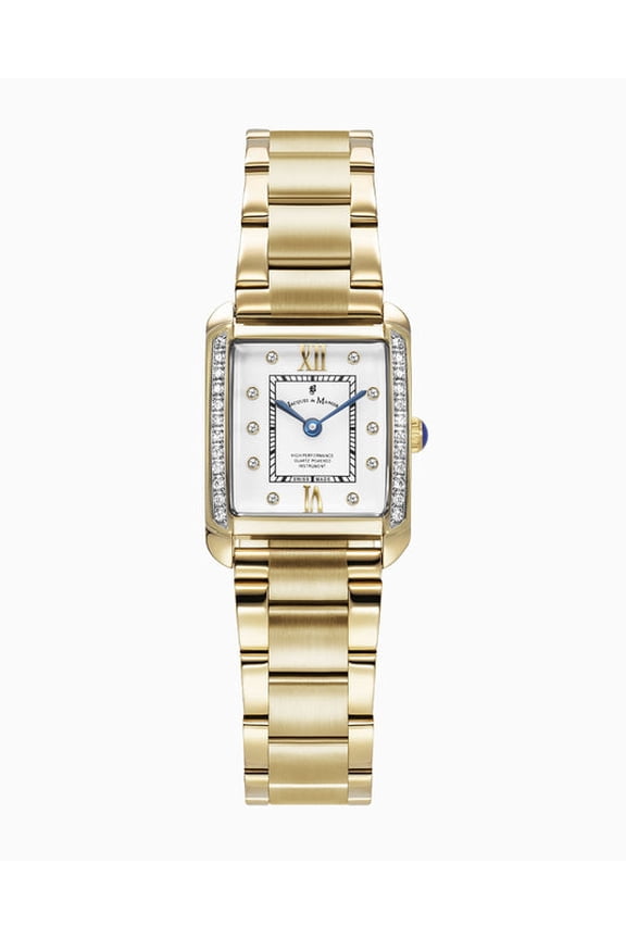 Emily Gold-tone White dial with Stones