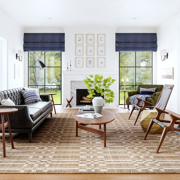 Austin Geometric Area Rug, 4' x 6', Austin Beige