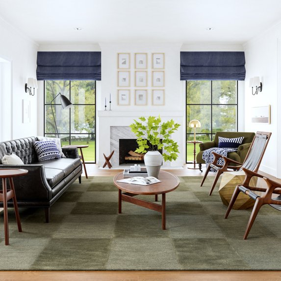 Rugs USA Elliot Wool Area Rug, 6' x 9', Elliot Olive