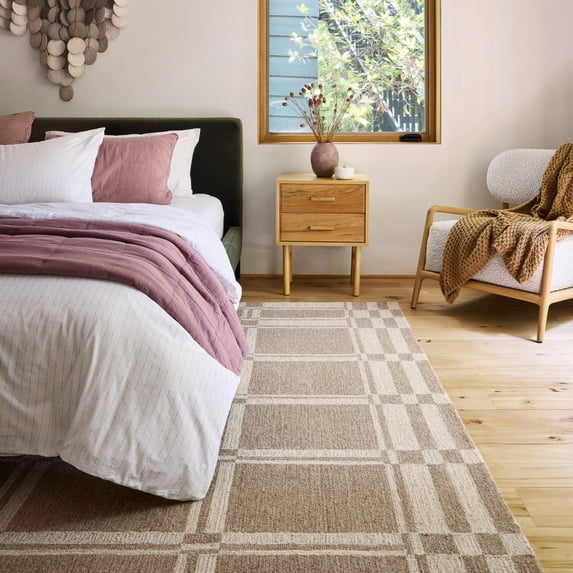 Marlowe Bordered Wool Area Rug, 8' 6" x 11' 6", Marlowe Beige