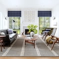 thumbnail image 1 of Morgan Geometric Check Wool and Cotton Area Rug, 3' x 5', Morgan Grey, 1 of 8