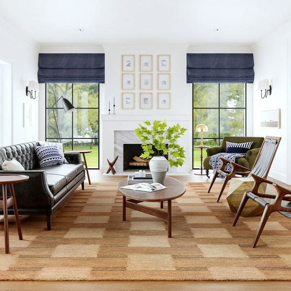 Rugs USA Remy Crosshatch Wool Area Rug, 7' 6" x 9' 6", Remy Brown