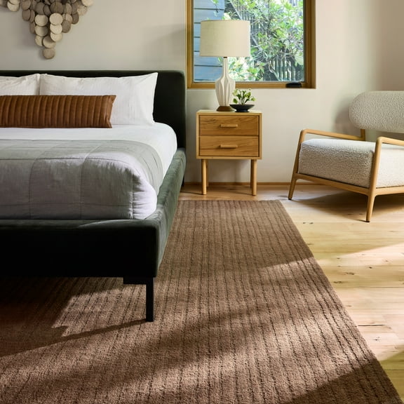 Rugs USA Southwest Striped Wool Area Rug, 4' x 6', Southwest Dark Brown