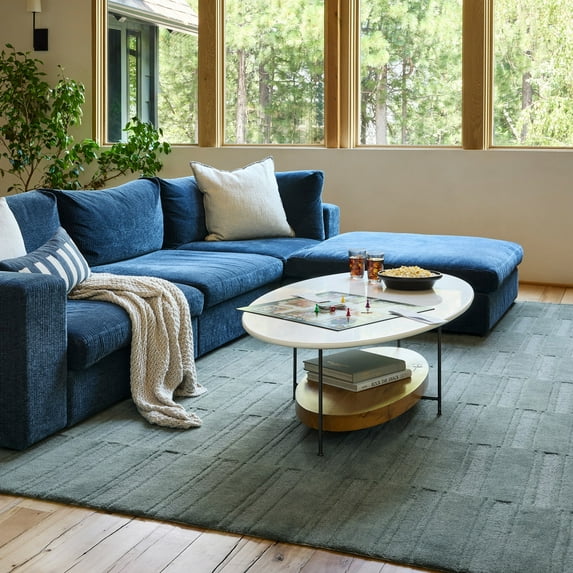 Rugs USA Starke Checked Wool Area Rug, 8' 6" x 11' 6", Starke Hunter Green