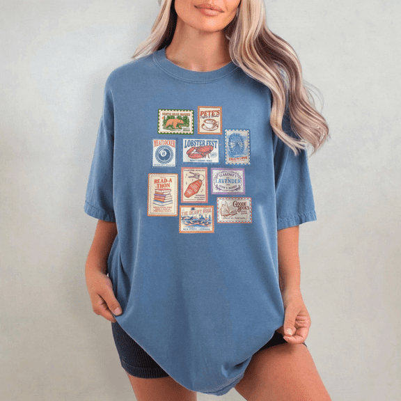 Emily Henry Books Stamp Comfort Colors Shirt, Beach Read Book Comfort Color Shirt, Sunshine Falls Comfort Color Shirt