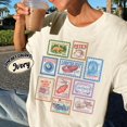 thumbnail image 1 of Emily Henry Books Stamp Comfort Colors T-Shirt, Beach Read, Sunshine Falls, Happy Place Inspired Shirt, Book Lovers, 1 of 5