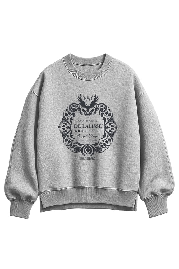 - De Lalisse Grand Cru Oversized Fleece Crew Sweatshirt