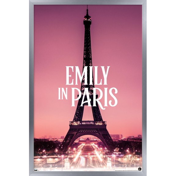 Emily In Paris - Eiffel Tower Wall Poster, 14.725" x 22.375" Framed