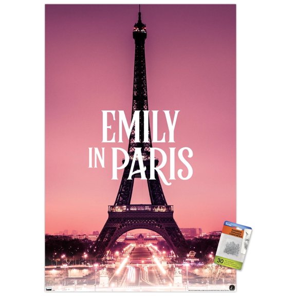 Emily In Paris - Eiffel Tower Wall Poster with Push Pins, 22.375" x 34"