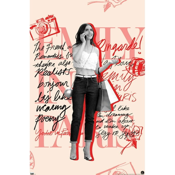 Emily In Paris - Scribble Wall Poster, 22.375" x 34"