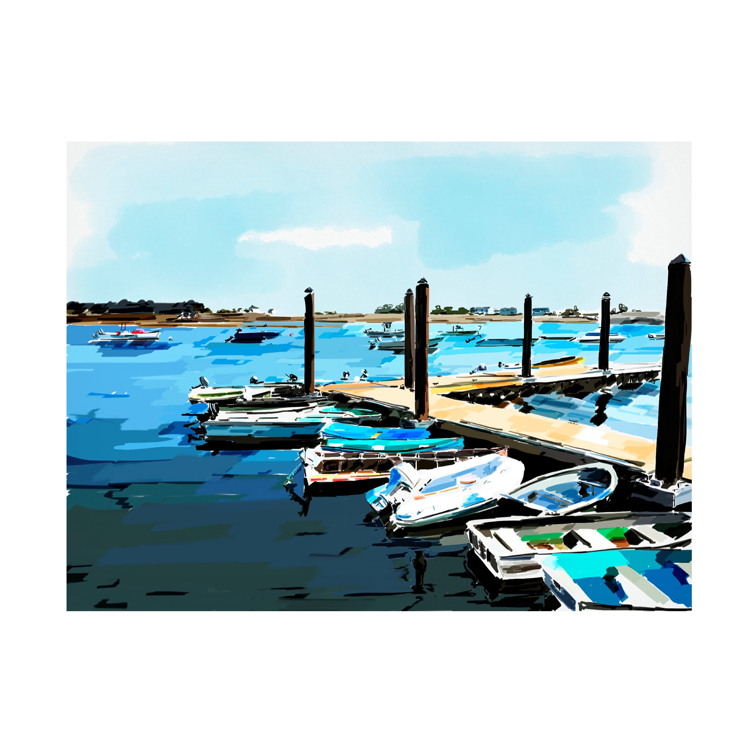 Emily Kalina 'Bold Boats V' Canvas Art