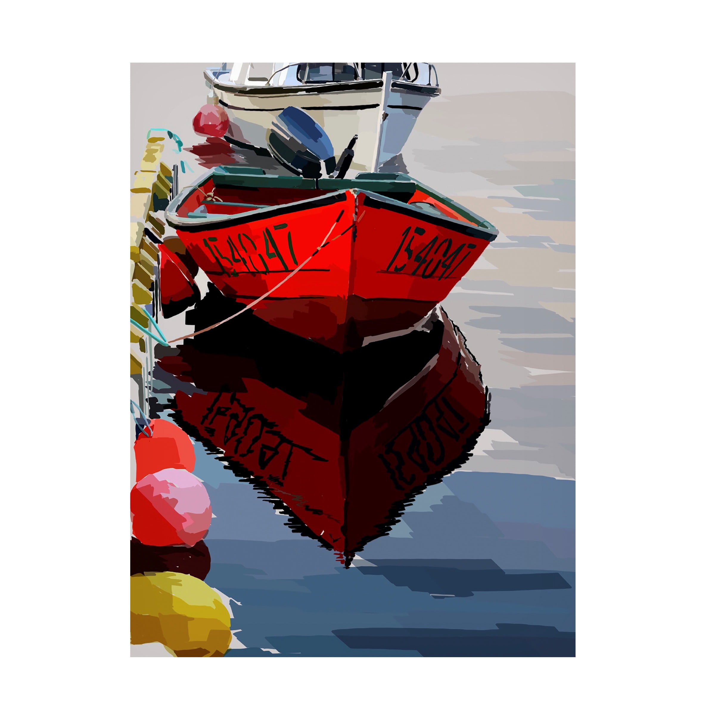 Emily Kalina 'Bold Boats VII' Canvas Art