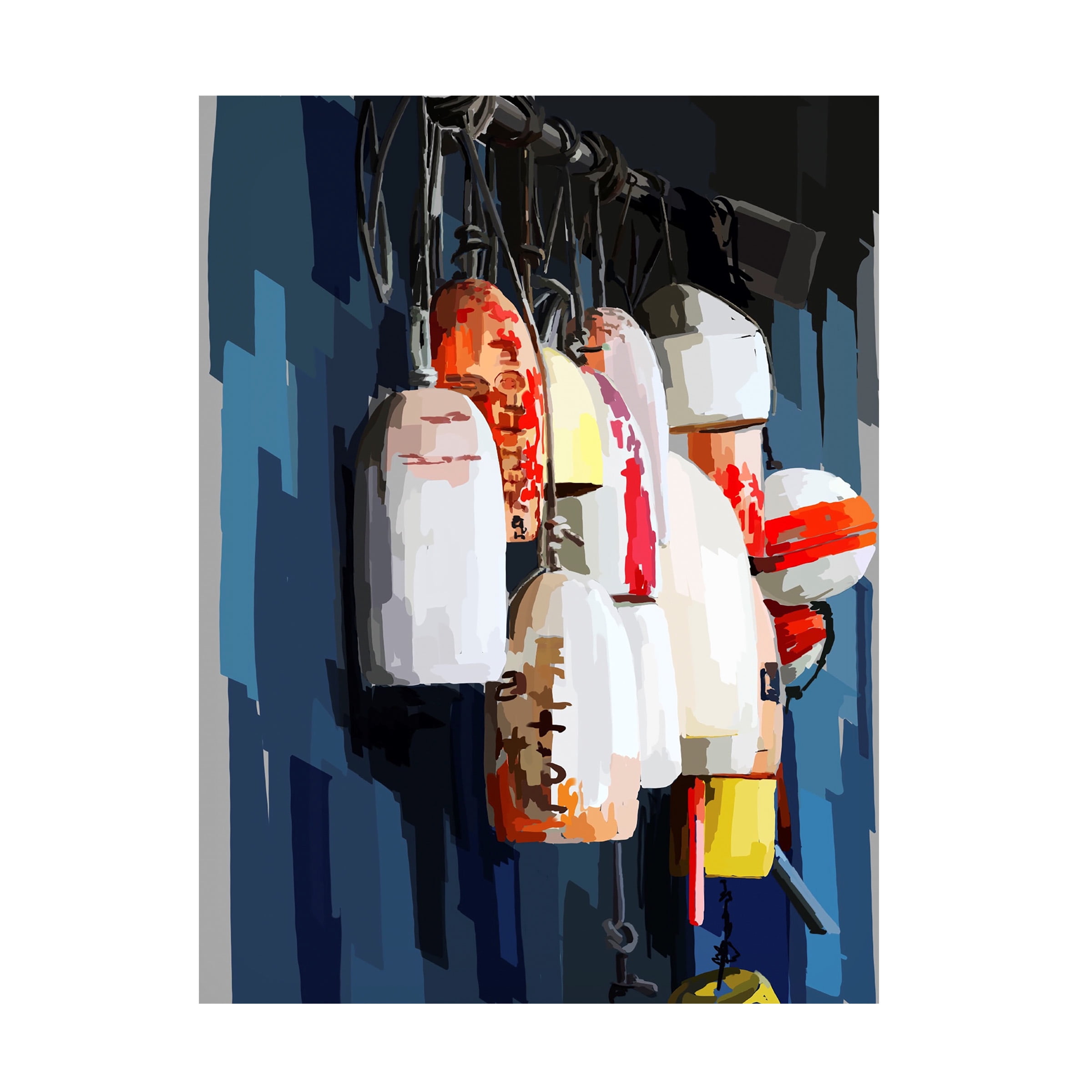 Emily Kalina 'Vibrant Buoys II' Canvas Art