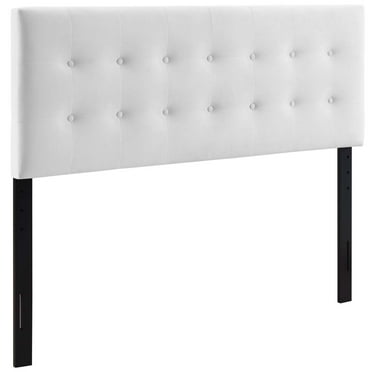 Rest Haven Harrington Faux Leather Upholstered Headboard, Queen, Gray ...