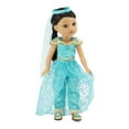 thumbnail image 1 of Emily Rose 14 Inch Doll Clothes | 5 Piece Jeweled Princess Jasmine Inspired Outfit for 14" Doll, Including Shoes! | Compatible with 14.5" Wellie Wishers and 14" Glitter Girls Dolls, 1 of 8
