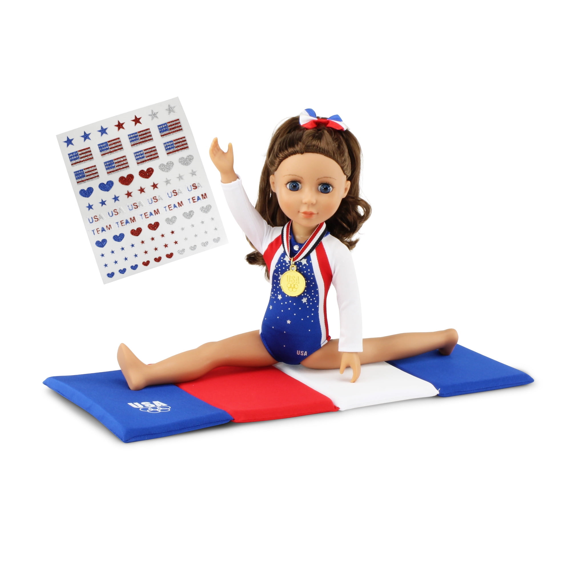 Emily Rose 14 Inch Doll Clothes 5 Piece Team USA Gymnastics Set