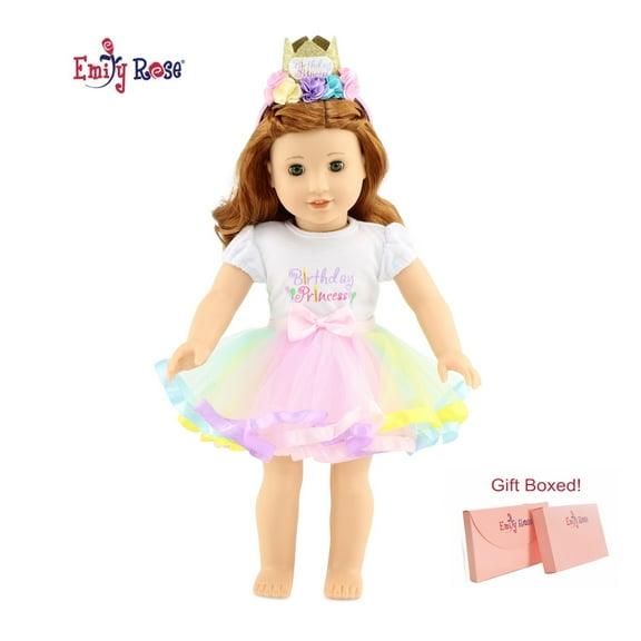 Emily Rose 18 Inch Doll Clothes Birthday Princess 3 Piece 18" Doll Outfit | GIFT BOXED! | 18" Doll Clothes Fit American Girl and Other Similar Dolls