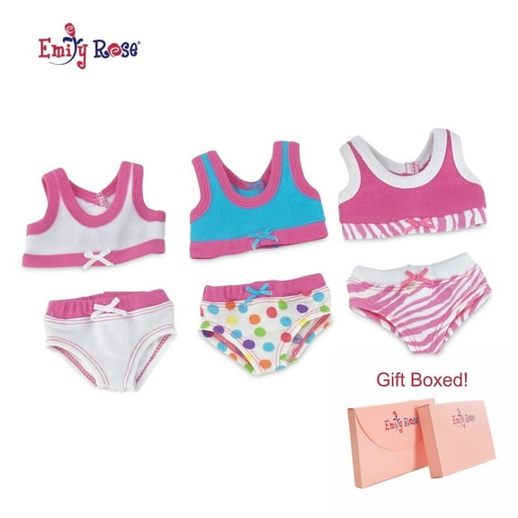 Emily Rose 18-Inch Doll Clothing Accessories 6-Piece Underwear Set