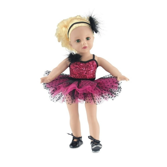 Emily Rose 18-Inch Doll Clothes Jazz Ballet Ballerina 4-Piece Recital Outfit Gift Set