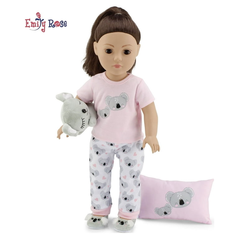https://i5.walmartimages.com/seo/Emily-Rose-18-Inch-Doll-Clothes-Koala-PJ-Set-5-PC-18-Pajama-Outfit-Matching-Slippers-Stuffed-Toy-Pillow-Fits-American-Girl-Similar-Dolls_a5a28b58-d9f6-462e-a48e-336d387b3a5c.617e71265e6791cebd30710eca84abde.jpeg?odnHeight=768&odnWidth=768&odnBg=FFFFFF