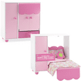 thumbnail image 1 of Emily Rose 18 Inch Doll Furniture All in One Space Saving Murphy 18" Doll Bed with Doll Clothes Closet and Clothing Storage Bin  (Mom's Choice Award Winner!) | Fits 18" American Girl and Similar Dolls, 1 of 12