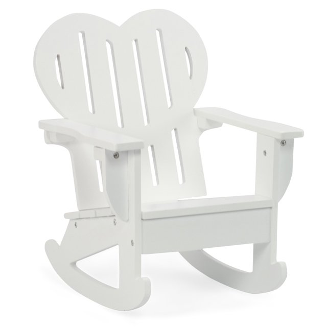 Emily Rose White Adirondack 18-Inch Doll Rocking Chair - Fits American ...