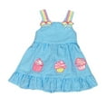 thumbnail image 1 of Emily Rose Girl's Cute Soft & Colorful Seersucker Sleeveless Spring Sun Dress (Turq Cupcake, 18M), 1 of 2