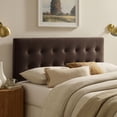 thumbnail image 1 of Emily Stain-Resistant Performance Velvet King Size Headboard in Chocolate Brown, 1 of 8
