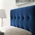 thumbnail image 1 of Emily Twin Biscuit Tufted Performance Velvet Headboard in Navy, 1 of 5