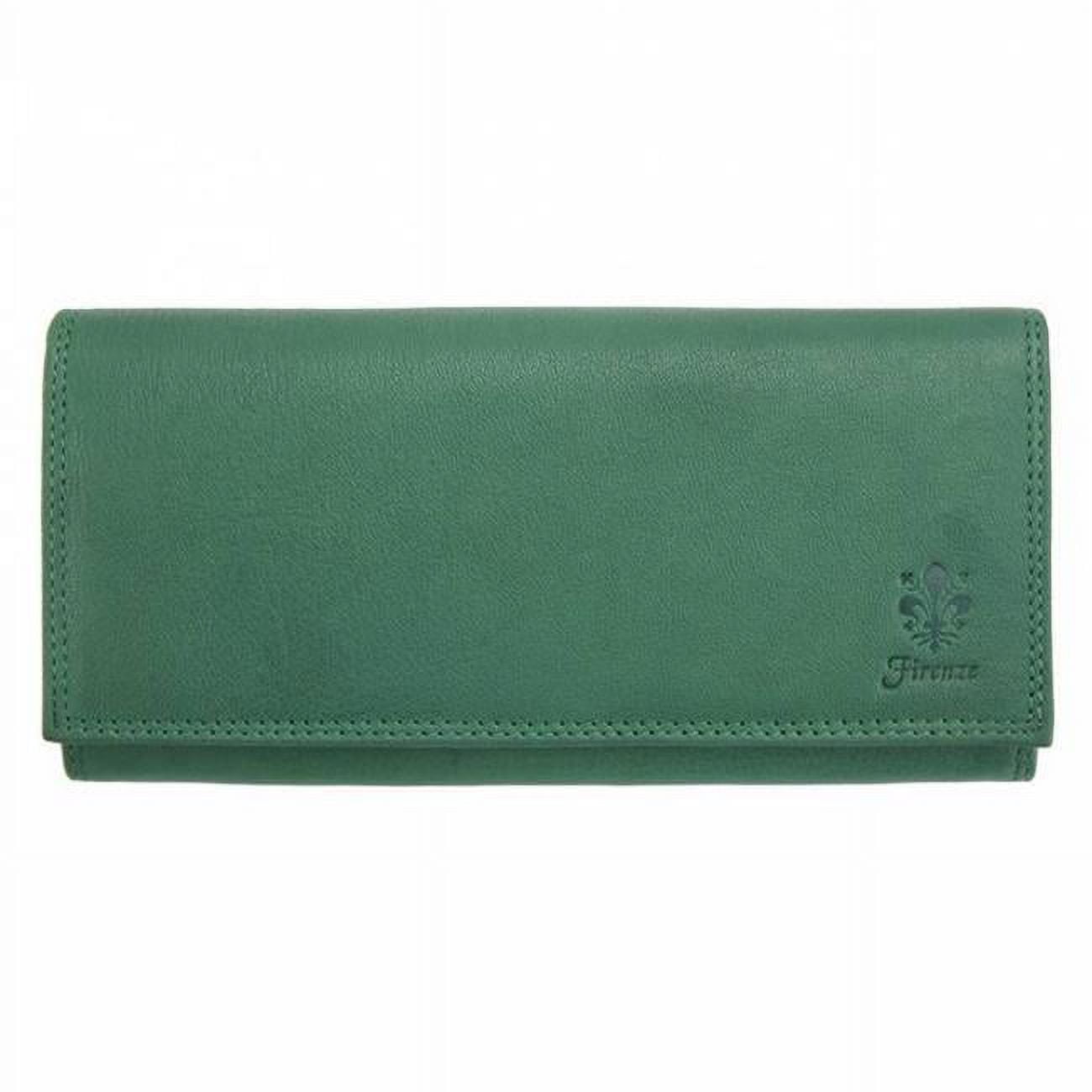 Emily Womens Luxury Wallet in Calfskin Leather, Turquoise 