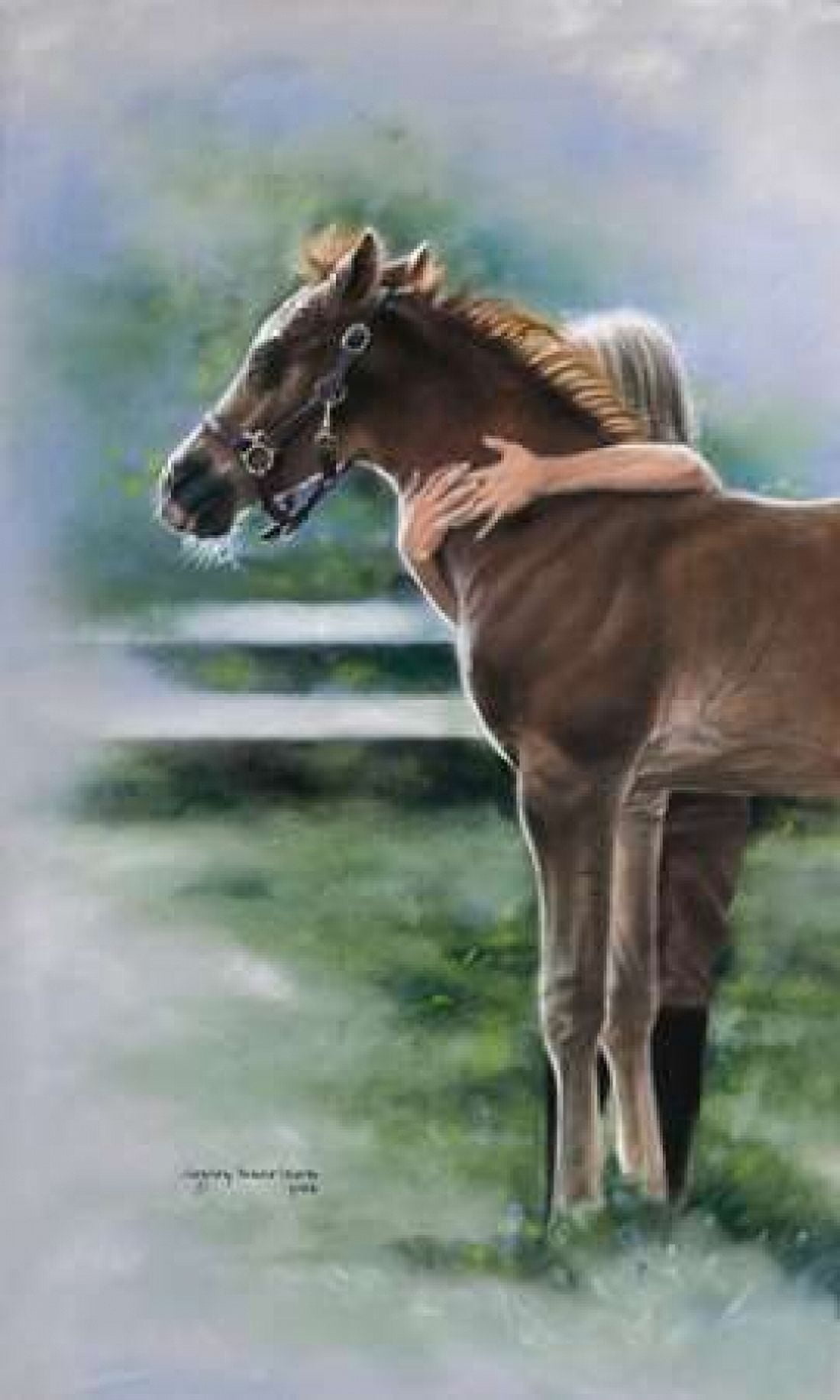 Emily and the Foal Canvas Art - Lesley Harrison (12 x 18)