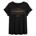 thumbnail image 1 of Emily in Paris - Champére Label - Juniors Oversized Graphic T-Shirt, 1 of 4