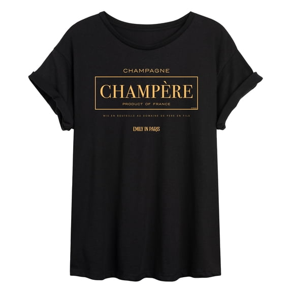 Emily in Paris - Champére Label - Juniors Oversized Graphic T-Shirt