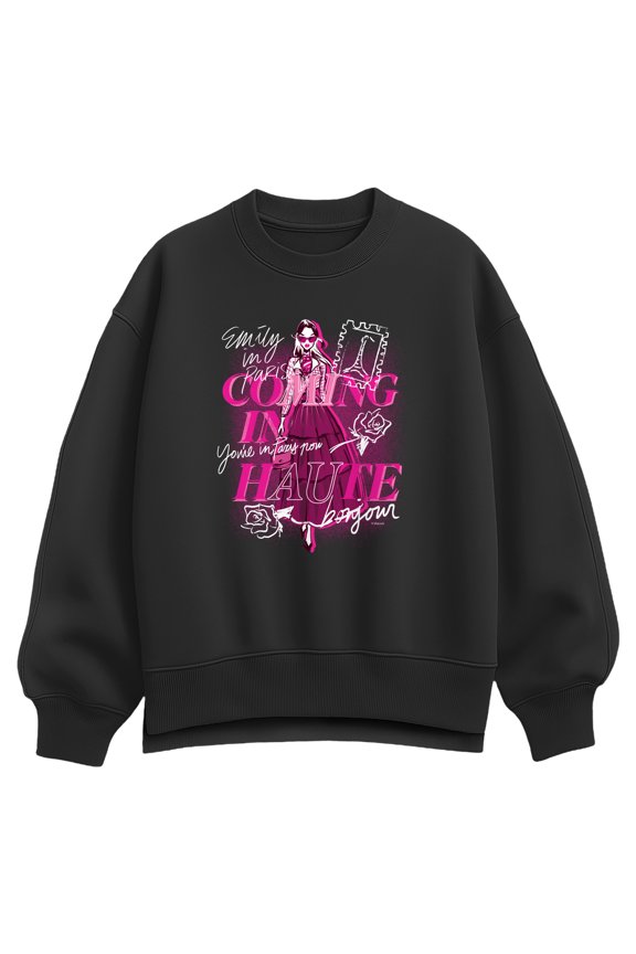 - Coming In Haute - Women's Oversized Fleece Crew Sweatshirt