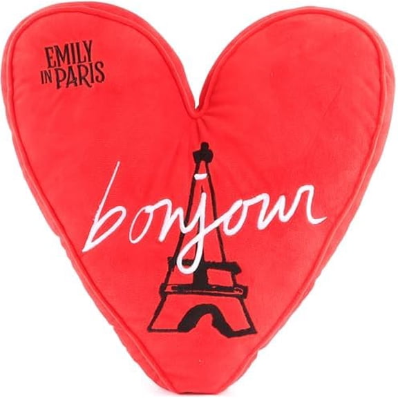 Emily in Paris Decorative Throw Pillow - Super Soft Heart Shaped Pillow - Measures 12 Inches