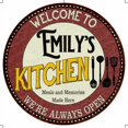 thumbnail image 1 of Emily's Kitchen 12" Round Metal Sign Bar Game Room Wall Déco 200120040101, 1 of 1