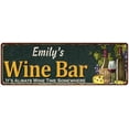 thumbnail image 1 of Emily's Wine Bar Green Chic Sign Home Kitchen Decor Gift 8x24 108240001100, 1 of 1